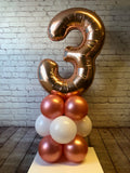 Floor Standing Rose Gold Number 3 Stack