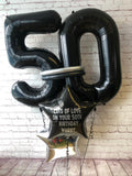 Large Black Double Number Display