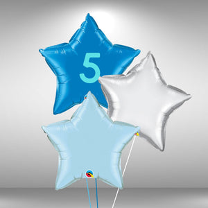 Age 5 Customisable Star Balloon Set