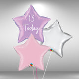 Age 13 Today Star Balloon Set