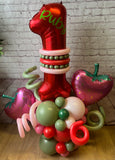 Age 1 Strawberry Theme Number Display