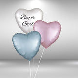 Boy or Girl Heart Balloon set
