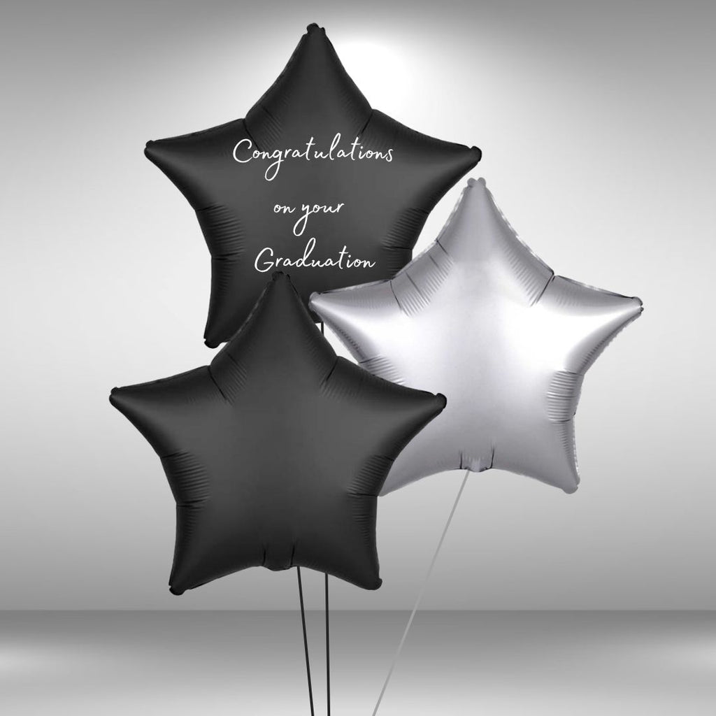 Customisable Congratulations on your Graduation star balloon set