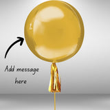 Gold  Personalised Orbz Balloon