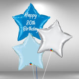 Happy 80th birthday star balloon cluster