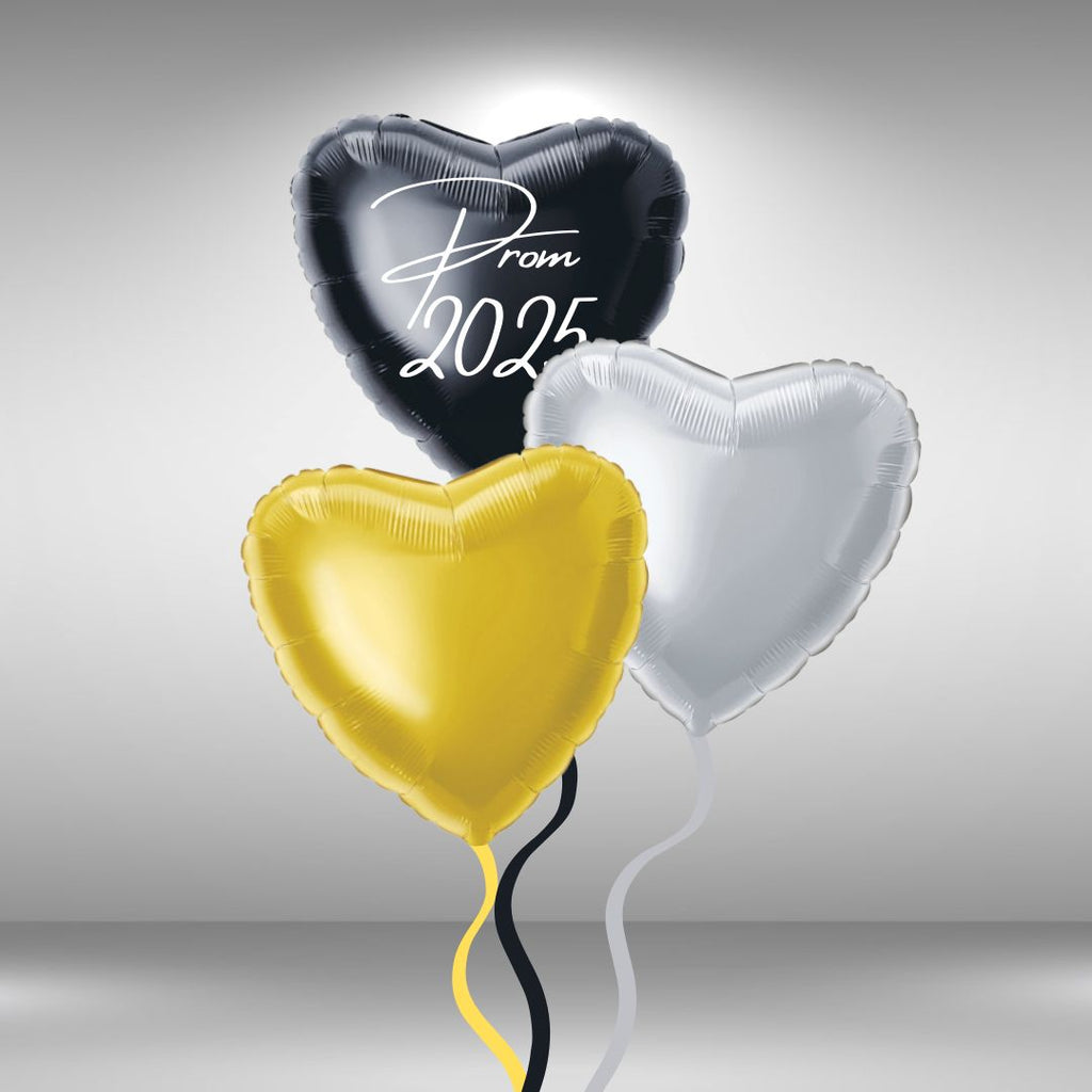 Personalised Prom Heart Balloon Cluster