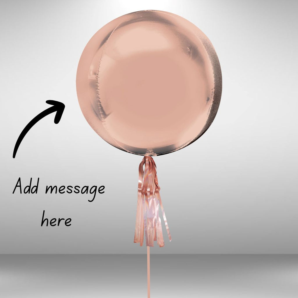 Rose Gold Personalised Orbz Balloon