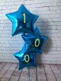 Set of 3 Foil Star Balloons With Personalised Message