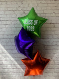 Set of 3 Foil Star Balloons With Personalised Message