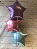 Set of 3 Foil Star Balloons With Personalised Message