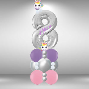 Unicorn Theme Floor Standing Single Number Stack
