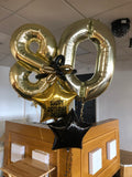 Large White Gold Double Number Display