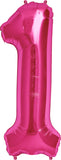 Large Pink Number 1 Balloon