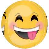 15" Winking Smiley Orbz Foil Balloon