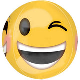 15" Winking Smiley Orbz Foil Balloon