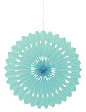 16" Mint Tissue Paper Fan