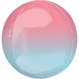 16” Orbz Ombré Red & Blue Foil Balloon