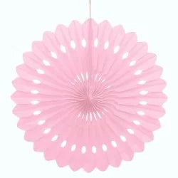 16" Powder Pink Tissue Paper Fan