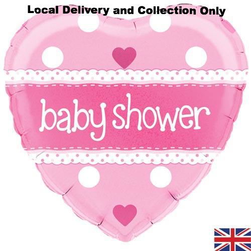 18" Baby Shower Pink Heart Foil Balloon