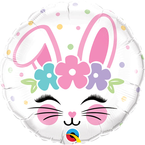 18"  Bunny Face Foil Balloon