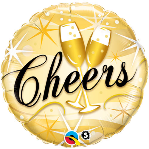 18" Cheers Starburst Foil Balloon