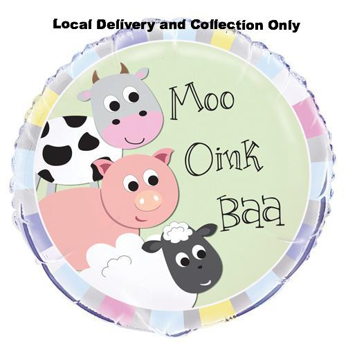 18" Farm Yard Pastel Foil Balloon