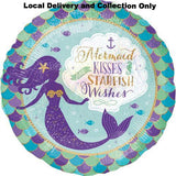 18" Mermaid Wishes & Kisses Foil Balloon