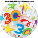 Age 30 Brilliant Stars Bubble Balloons