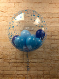 Blue Spots Pattern Bubble Balloon
