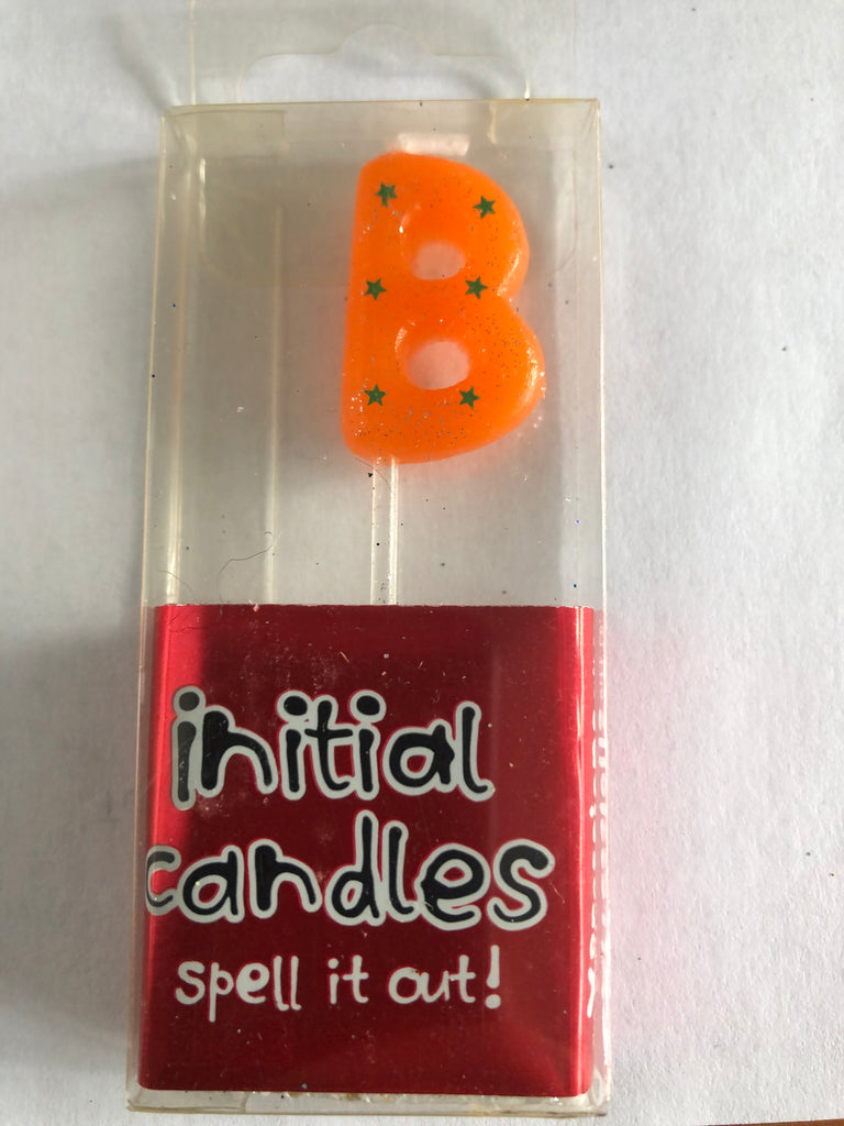 Mini Letter B Candle - Orange