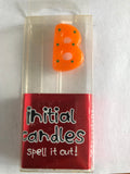 Mini Letter B Candle - Orange