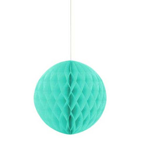 8" Powder Blue Honeycomb Tissue Paper Ball