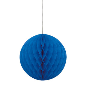8" Royal Blue Honeycomb Tissue Paper Ball