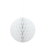 8" White Honeycomb Tissue Paper Ball