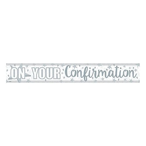 9ft On Your Confirmation Silver Foil Banner