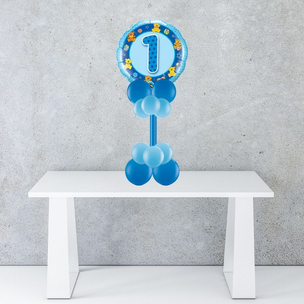 Age 1 Blue Foil Balloon Display