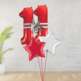 Age 11 Large Red Double Number Display