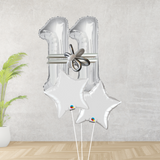 Age 11 Large Silver Double Number Display