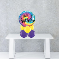 Birthday Tie Dye Balloon Centrepiece