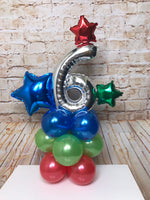 Table Top Single Number Tower - Silver Number