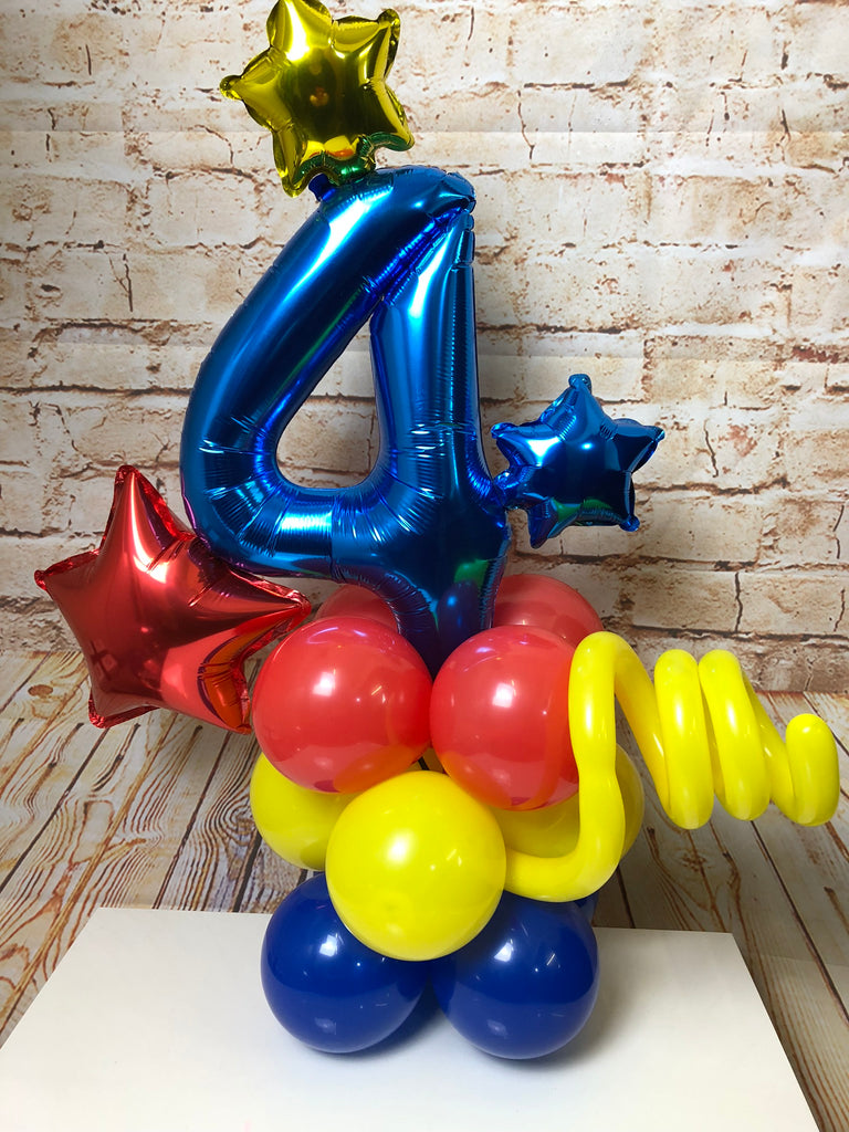 Table Top Single Number Tower - Blue Number