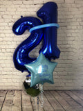 Large Blue Double Number Display