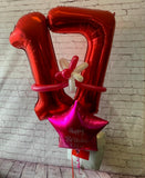 Large Red Double Number Display