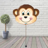 Large Animal Head - 35" Mischievous Monkey Foil Balloon