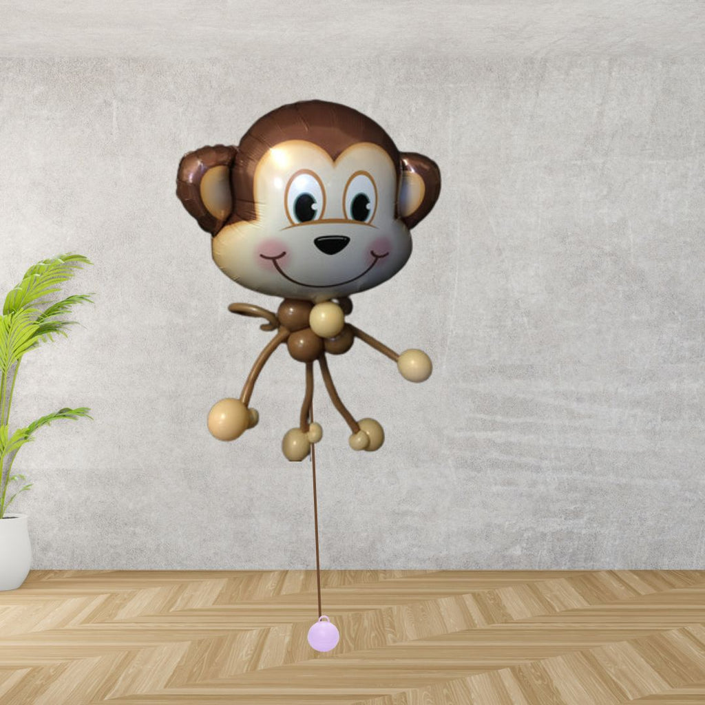 Large Animal Head With Balloon Body - Monkey
