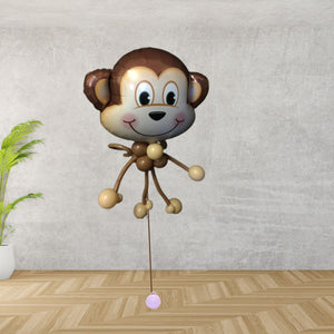 Large Animal Head With Balloon Body - Monkey