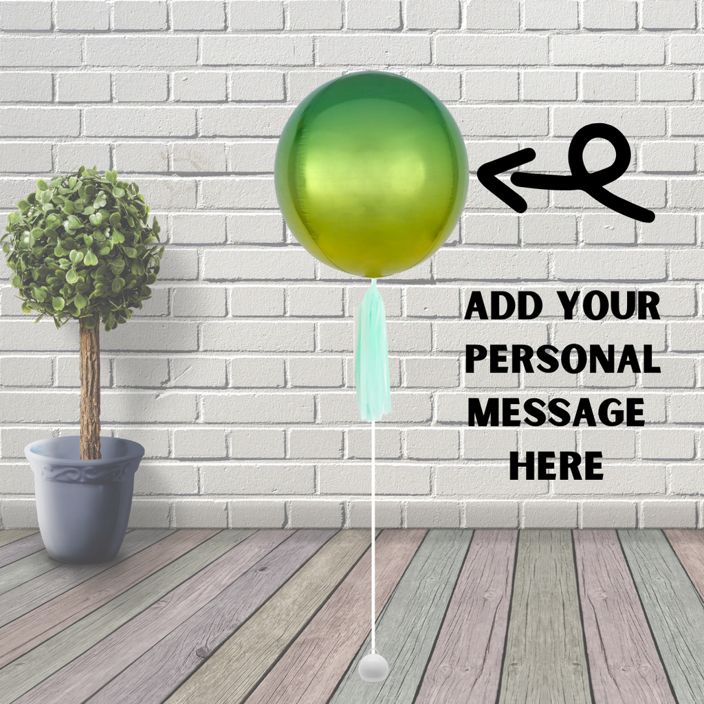 Orbz Ombré Yellow and Green Foil Balloon