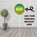 Orbz Ombré Yellow and Green Foil Balloon