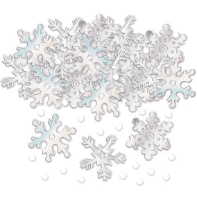 Snowflake Iridescent Metallic Table Confetti