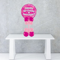 Teenager Pink Holographic Foil Balloon Display